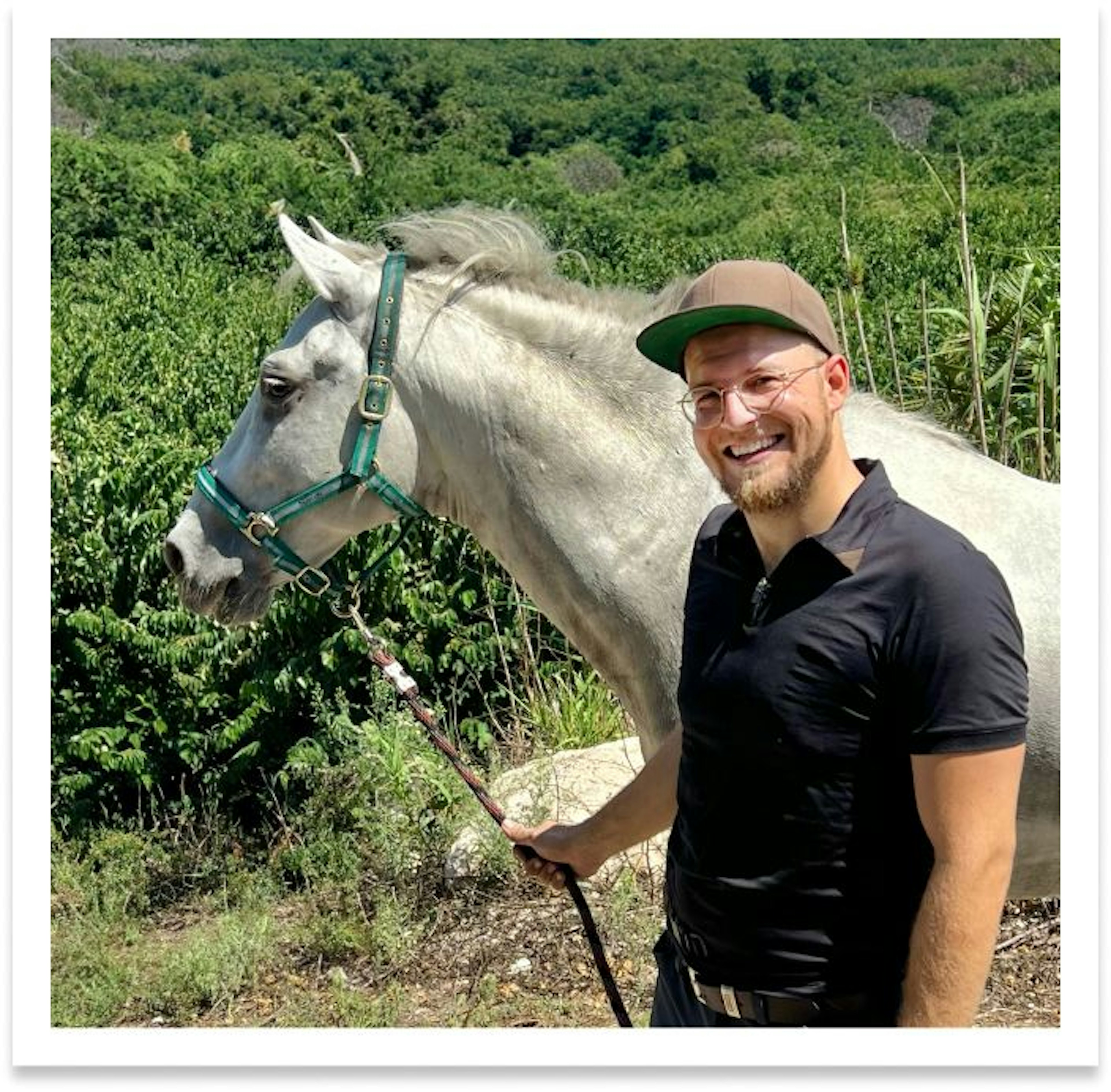 Benedikt with his horse Pegaso